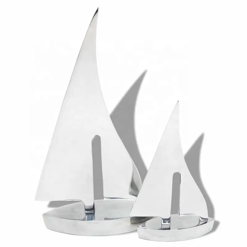 Sculpture de bateau à voile en Aluminium, décoration de comptoir conçue, voilier métallique pur de qualité supérieure, offre spéciale