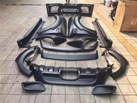Nuevo Kit de Carrocería de Fibra de Carbono Estilo HAM para X5 X6 E70 E71, Parachoques Delantero, Parachoques Trasero, Alerón de Guardabarros, Difusor, Escape Universal con Clip