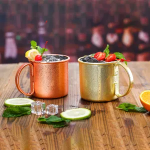 450ml Copper Moscow Mule Mug Bar Accessories 100% Pure Solid Copper Cups Premium Copper Cocktail Mugs