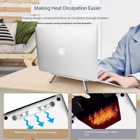 Support de refroidissement pour ordinateur portable, base de bureau, rehausseur en alliage d'aluminium pliable, support invisible portable pour vertèbres cervicales