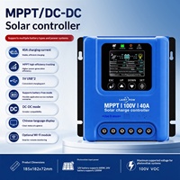 Contrôleur solaire MPPT entièrement automatique, compatible avec tous les types de batteries, affichage en chinois, mode sans batterie, double ports USB
