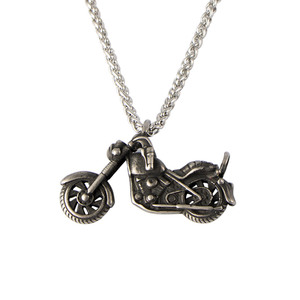 <b>Titanium</b> Steel Motorcycle Pendant Necklace Men's Retro Style <b>Chain</b> SP1035 Gift Jewelry - Product Image 5