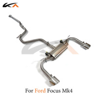 Système d'échappement KA Tuning pour Ford Focus MK4 1.5T en acier inoxydable avec silencieux et valve
