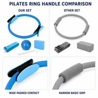 Kit de Movilidad para Pilates OEM de 4 Piezas: Anillo de Tonificación de 25cm, Mini Balón de Ejercicio de PVC, Bloque de Yoga de EVA, Correa de Estiramiento con Anillo en D No Elástico - Venta al por Mayor