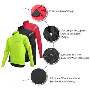 Darevie fabricant automne hiver vélo cyclisme <span class=keywords><strong>veste</strong></span> hommes manches longues vélo cyclisme vêtements coupe-vent cyclisme <span class=keywords><strong>veste</strong></span> - Product Image 3