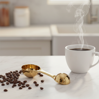 Mini cuillère à matcha en acier inoxydable avec logo personnalisé, cuillère doseuse en gros 5g 10g pour café et thé en poudre, OEM ODM