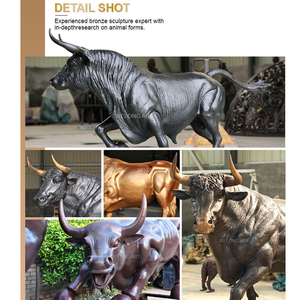 Scultura in Bronzo a Grandezza Naturale del Toro di Wall Street, Statua del Toro che Corre, Personalizzabile, Alta Qualità per Esterni - Product Image 2
