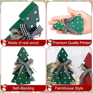 Modern Farmhouse Wooden <strong>Xmas</strong> Centerpiece Rustic Wooden Christmas Decorative <strong>Tree</strong> for <strong>Wood</strong> Table Factory Wholesale - Product Image 6