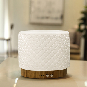 Humidificateur tendance, design écologique, diffuseur d'arômes en bois de bambou et céramique, diffuseur ultrasonique pour la maison - Product Image 2