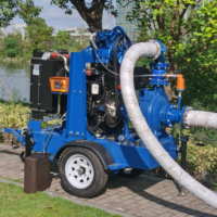 Pompe à eau diesel de 8 pouces avec remorque, fabricant professionnel de pompes d'irrigation agricole de la marque Ocean