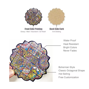 Posavasos de Cerámica con <span class=keywords><strong>Mosaico</strong></span> Español Moderno y Ecológico, Venta al por Mayor, Impresión UV, para Sublimación - Product Image 4