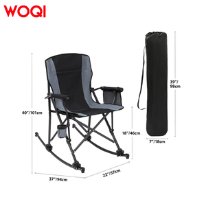 Woqi เก้าอี้พับได้ขนาดใหญ่พิเศษสำหรับ<span class=keywords><strong>แคม</strong></span><span class=keywords><strong>ป์</strong></span>ปิ้งแบบทันสมัยเก้าอี้สำหรับผู้ใหญ่โครงเหล็กแข็งแรงทนทานเก้าอี้ตั้ง<span class=keywords><strong>แคม</strong></span><span class=keywords><strong>ป์</strong></span>กลางแจ้งเก้าอี้สนามหญ้าแบบพกพา - Product Image 2