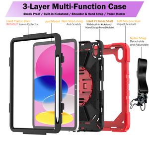 Funda Protectora para Tablet iPad 11.ª Generación 2025 A16 con Soporte Giratorio Integrado de 360 Grados y Correa Ajustable para <span class=keywords><strong>Mano</strong></span> y Hombro - Product Image 3
