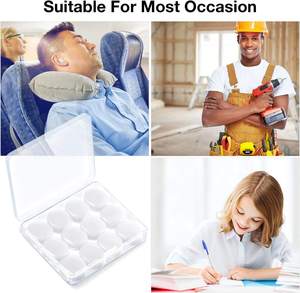 Bouchons d'oreilles en gel moulable réutilisables, imperméables, réduction du bruit, bouchons d'oreilles en silicone moulable pour la natation - Product Image 4