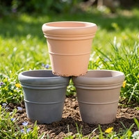 Pot Tanaman Mini Plastik Berlapis Putih, Pot Bonsai, Pot Bawang, Untuk Penggunaan di Dalam Ruangan