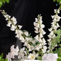 Fleurs artificielles de campanule blanche, arrangements floraux, muguet en soie, bleuet pour décoration de mariage et de la maison