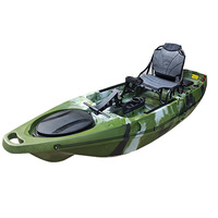 Kayak motorisé avec pédales, matériel llldpe, système de conduite avec gouvernail, pour la pêche