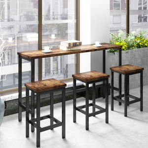 Multifunctional Long Size Console Top Table Iron Metal Legs <b>Chairs</b> MDF Dining Set - Product Image 6