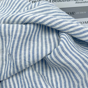 糸染め100% リネン生地150gsmイタリアンストライプリネン生地パンツシャツ服リネンロール - Product Image 4