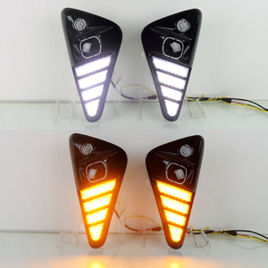 Nuevo coche DRL para <span class=keywords><strong>Toyota</strong></span> <span class=keywords><strong>Yaris</strong></span> <span class=keywords><strong>Cross</strong></span> 2023 2024 LED Luz de circulación diurna conducción antiniebla luz diurna con luces de señal de giro 12V - Product Image 4