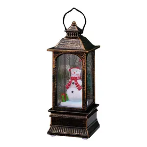 Weihnachten kleine Lampe Licht Innen Wasser Flut kleine Santa Wind Lampe Desktop Dekoration Fenster Volant Ornament
