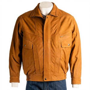 Chaqueta Avirex de Cuero de Primera Calidad con Bordado Estilo Urbano, Chaqueta Avirex de Cuero Genuino Personalizada para Hombre para Invierno - Product Image 3