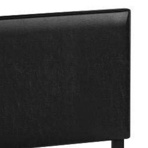 Shirin <b>Queen</b> <b>Size</b> Adjustable Modern <b>Bed</b> with Wood Nailhead Trim Chenille Upholstered Headboard Black - Product Image 3