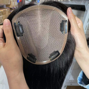 Productos para la pérdida de cabello para <span class=keywords><strong>mujer</strong></span>, Base de seda de pelo virgen de 14x16cm, tratamiento de <span class=keywords><strong>Alopecia</strong></span> fina - Product Image 5