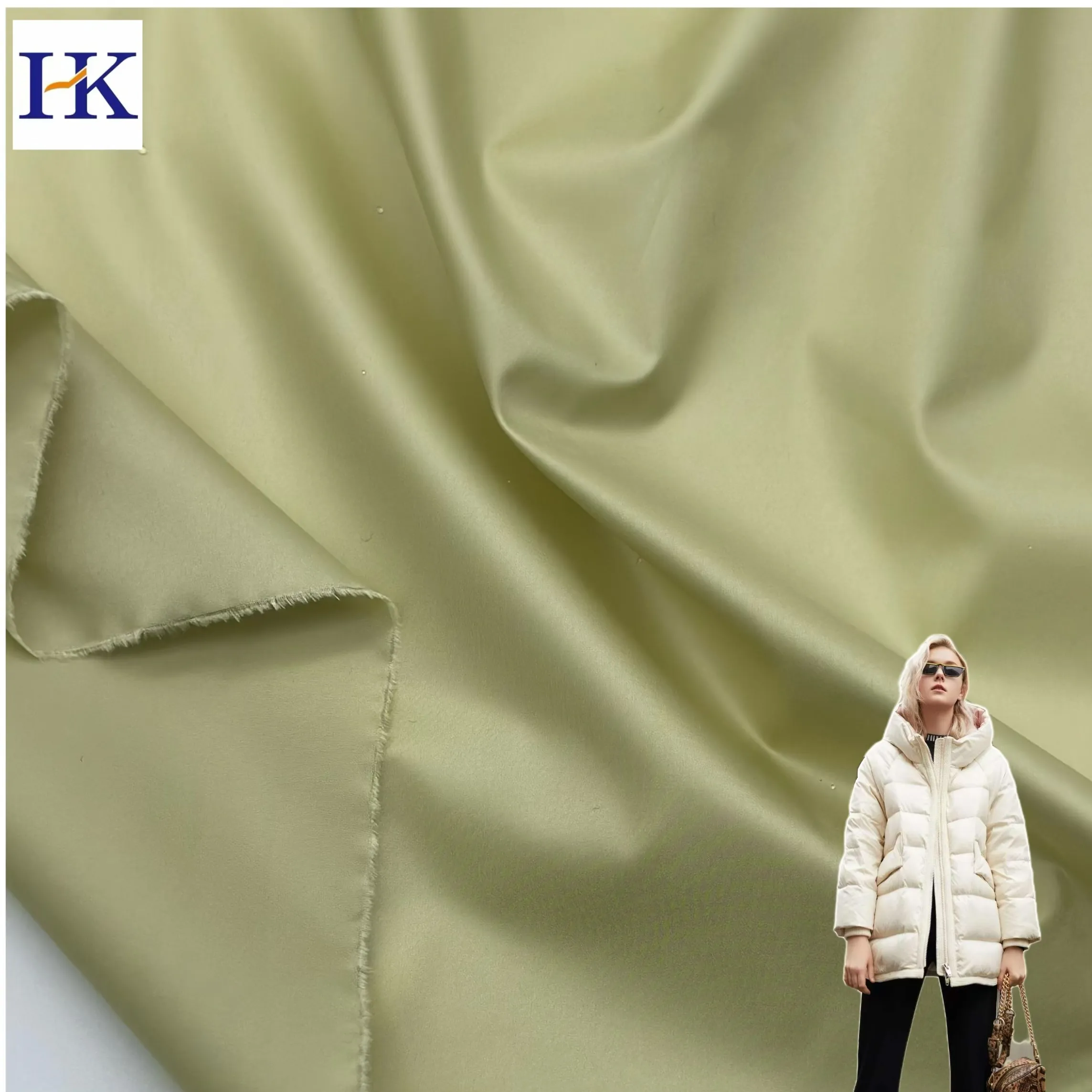 In stock 15D encrypted 520T plain weave spring Asian spinning down jacket polyester fabric
