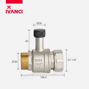 Robinet à bille en laiton Fan Sheng DN32 1 1/4 pouce PN25 pour le contrôle du débit d'eau - Product Image 3