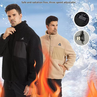 Maßgefertigte Polar-Fleece Wiederaufladbare Batteriebeheizte Jacken für Herren Mit USB-Heizung Elektrisch Beheizte Thermojacke