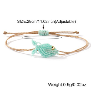 Handmade Woven Rope Fish Macramé Pulseira Corda Colorida Trançada Melhor Amigo Pulseiras Presentes para As Mulheres - Product Image 6
