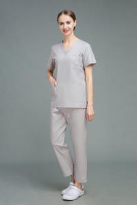 Uniformes médicaux de couleur unie pour salon de beauté, soins infirmiers, blouses de laboratoire + pantalons, gommages pour animalerie, ensembles de vêtements de travail pour dentistes - Product Image 5