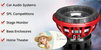 Subwoofer de siège 15 pouces 4500WRMS, 8 couches, bobine plate en aluminium de 4 pouces, 12 pouces, 18 pouces, 96dB, néodyme, pour compétition automobile, panier rouge