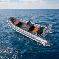 Nouveau design RIB 480 16 pieds Semi-rigide en fibre de verre/aluminium RIB Hypalon/PVC Bateaux pneumatiques