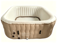 Bain à remous en PVC personnalisé OEM avec fonction de massage par bulles et chauffage, idéal pour la relaxation corporelle, la récupération musculaire, l'utilisation en hôtel, en famille ou lors de fêtes.