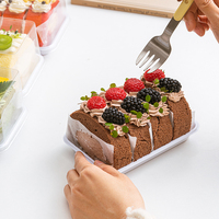 Boîtes à gâteaux en PET direct usine, petites boîtes à charcuterie en papier, emballages à dessert, plateaux en plastique avec couvercle transparent en carton pour gâteaux