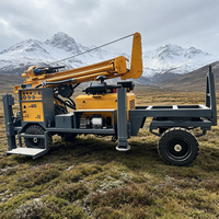 Foreuse de puits d'eau diesel portable de 100 m, petite machine de forage pneumatique à entraînement par air