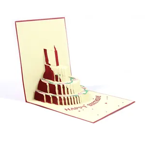 HXD 생일 카드 따뜻한 LED 조명 생일 축하 카드 음악 레이저 컷 생일 축하 인사말 카드 3D 팝업