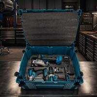 Ensemble d'outils électriques 6-en-1 sans balais, système de rangement double couche en boîte unique, comprenant scie, clé et perceuse, prix usine de gros
