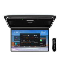 Moniteur de toit de voiture motorisé 14 pouces Android 14 4 Go + 64 Go avec écran tactile, Mirror Link, USB, SD et entrée A/V