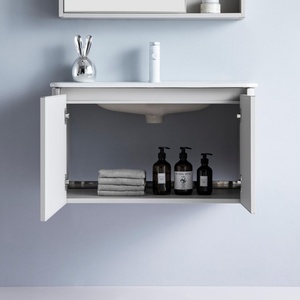 고급 욕실 가구 현대 메이크업 화장대 침실 가구 벽걸이 형 세면기 캐비닛 - Product Image 6