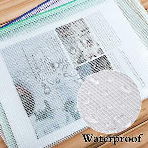 كيس مستندات شبكي شفاف مقاوم للماء من كلوريد البولي فينيل بحجم حرف A4 مخصص مع شبكة مغلف - Product Image 3