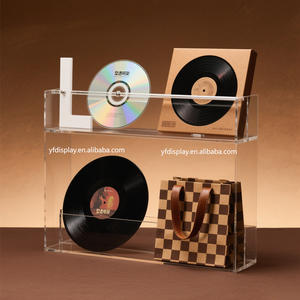Estante de exhibición de acrílico de doble capa para <span class=keywords><strong>discos</strong></span> de vinilo, soporte de almacenamiento de álbum de acrílico transparente puede <span class=keywords><strong>comprar</strong></span> cajas de regalo y bolsas de transporte - Product Image 6