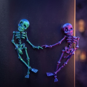 Imán de nevera creativo con diseño de esqueleto impreso en 3D, articulaciones móviles, juguete de Halloween para niños, éxito de ventas transfronterizo - Product Image 5