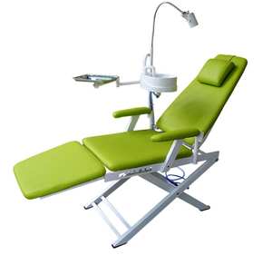 Низкая цена, Прямая продажа с завода, Мобильный складной портативный стоматологический стул, оборудование с турбиной - Product Image 3