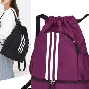 Promotional Waterproof Colorful Custom Logo <b>Drawstring</b> <b>Backpack</b> Zipper Pocket Features-Unisex Polyester Sport Gym <b>Drawstring</b> Bag - Product Image 3