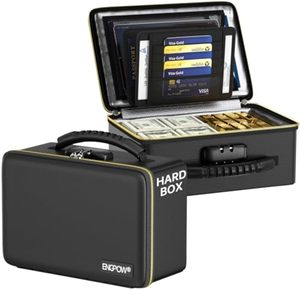 YIHUAXING Fireproof Hard Shell Security <b>Box</b> with Fireproof Zipper & Lock, Multi-Layer Insulated Safe for Cash/Passports/A5 <b>Files</b> - Product Image 1