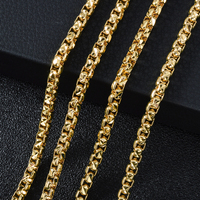 Collier chaîne perlée plaqué or pas cher en gros avec entretoises rectangulaires gaufrées, bijoux de mode pour femmes, lots en gros