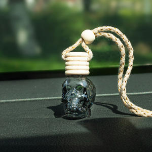 Flacon vide en forme de diamant noir mat à cinq fils, 8 ml, pour parfum, huile essentielle, pendentif, <span class=keywords><strong>voiture</strong></span>, jade, roi - Product Image 5
